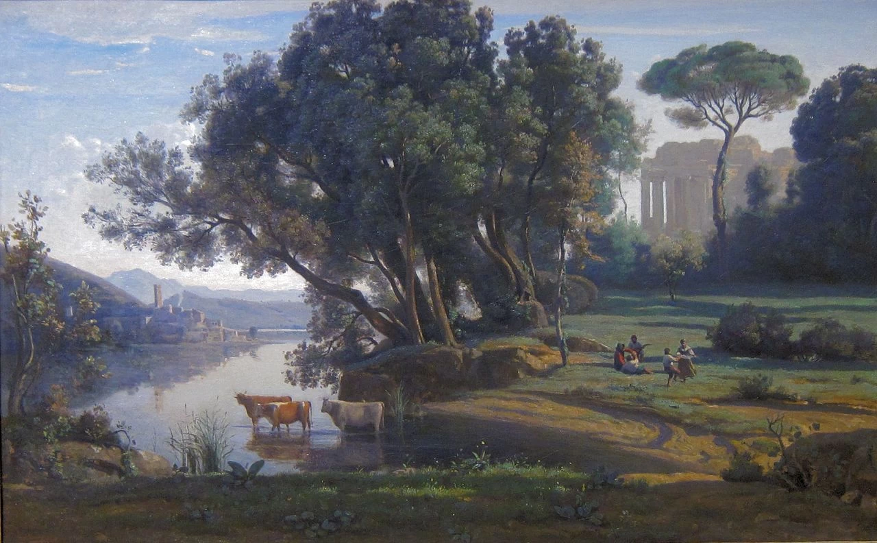 Jean - Baptiste, Camille Corot, 153, Paesaggio italiano, Getty Center, Los Angeles